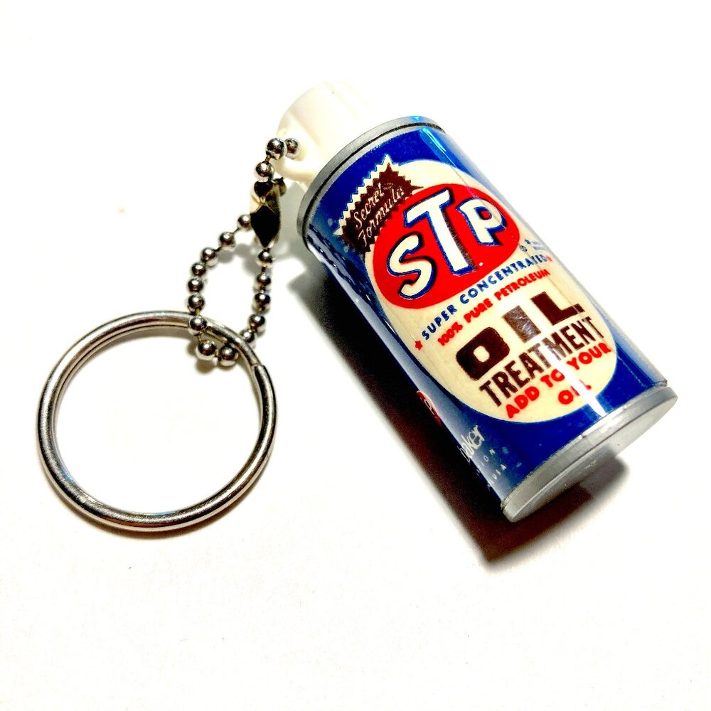 STP Oil Treatment Key Chain w Penlight, ca 1960s - Picture 2 of 6